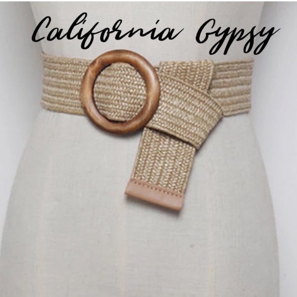 Accessories - Boho Natural fiber wood belt